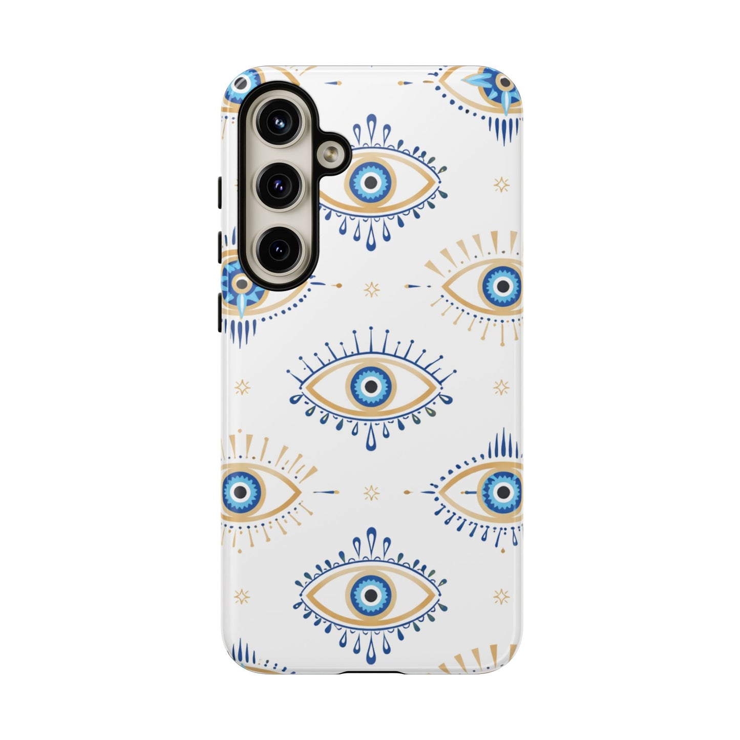 Blue Evil Eye Phone Case – Protective Slim Shockproof Cover for Iphone, Samsung Galaxy and Pixel