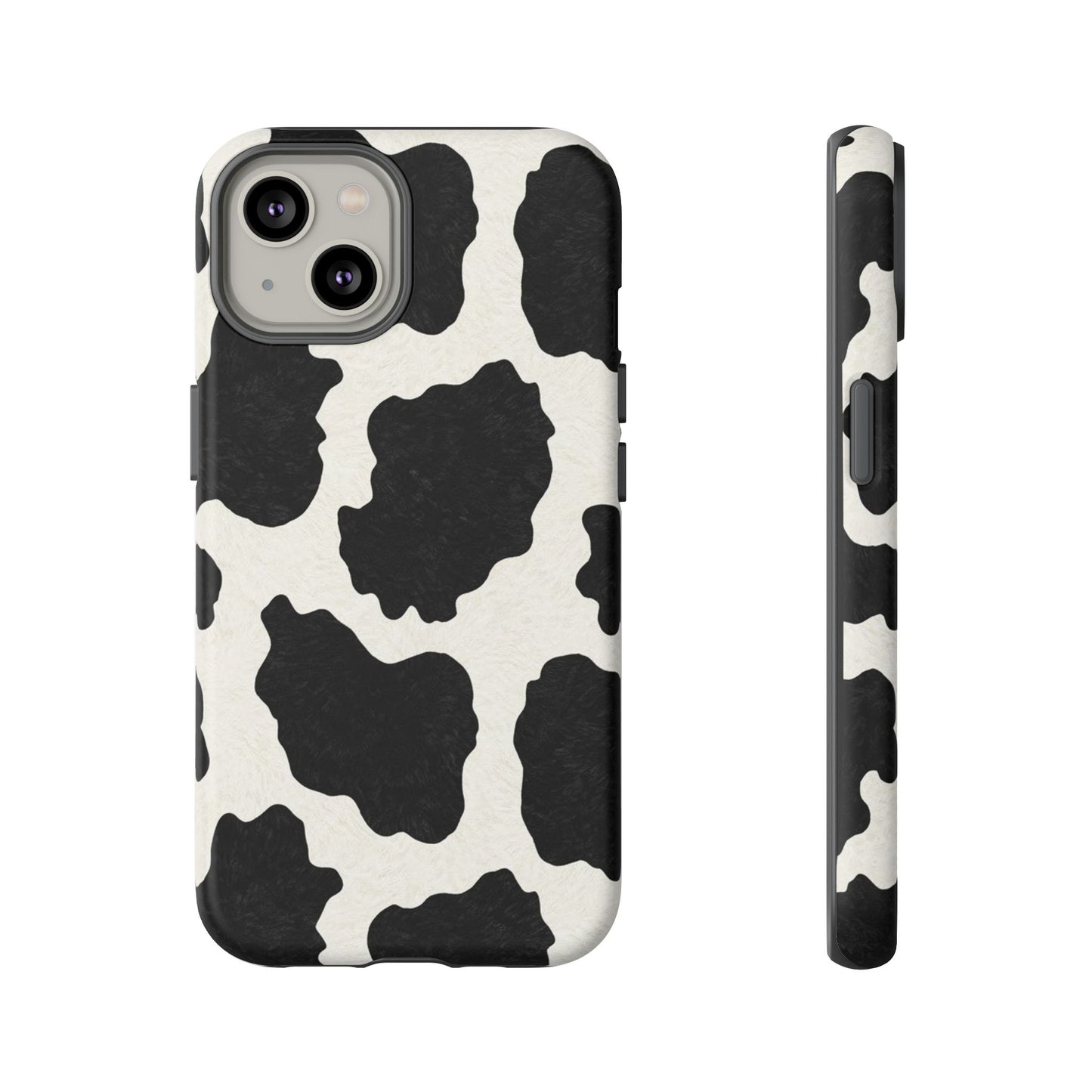 Black & White Cow Print Phone Case | Aesthetic Tough Protective Case