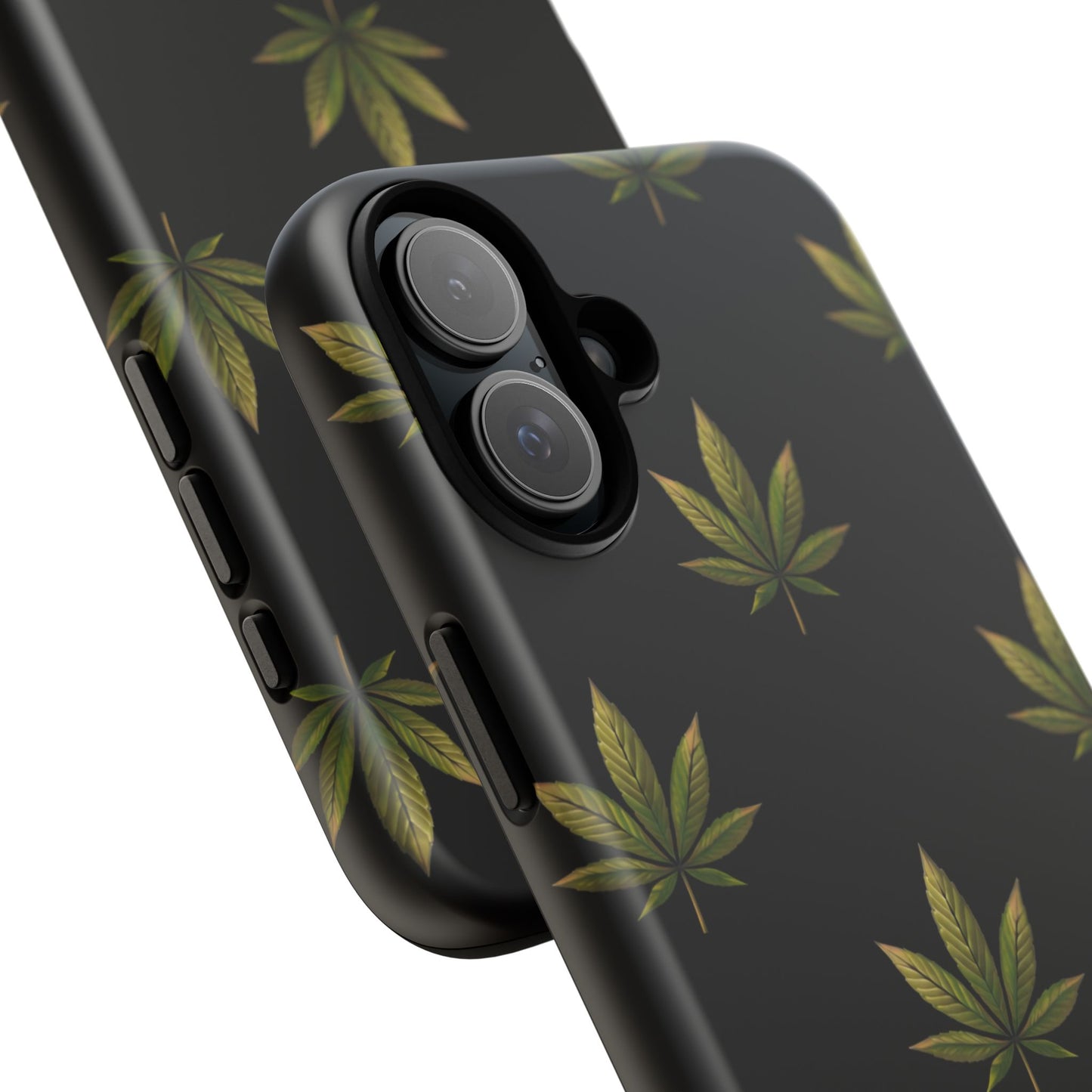 Cannabis Leaf Phone Case Green Weed Leaf Pattern Tough Protective Cover