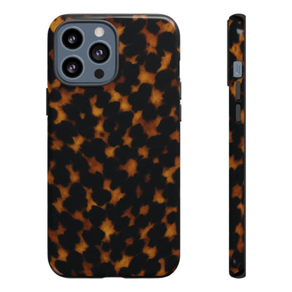 Tortoiseshell Pattern Tough Phone Case | Classic Leopard-Style Protective Cover