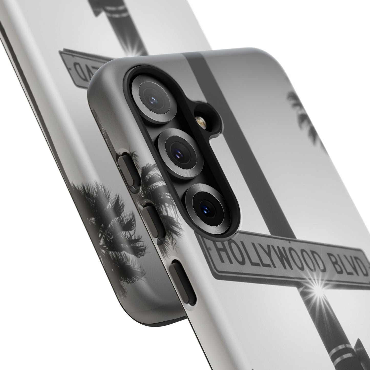 Hollywood Blvd Phone Case | Vintage Los Angeles Street Sign | Black & White LA Aesthetic