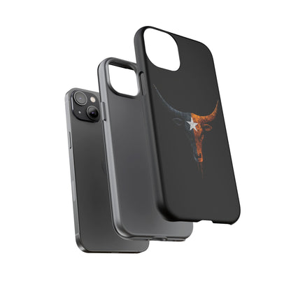 Texas Longhorn Skull Phone Case Western Cowboy Bull iPhone Samsung Cover