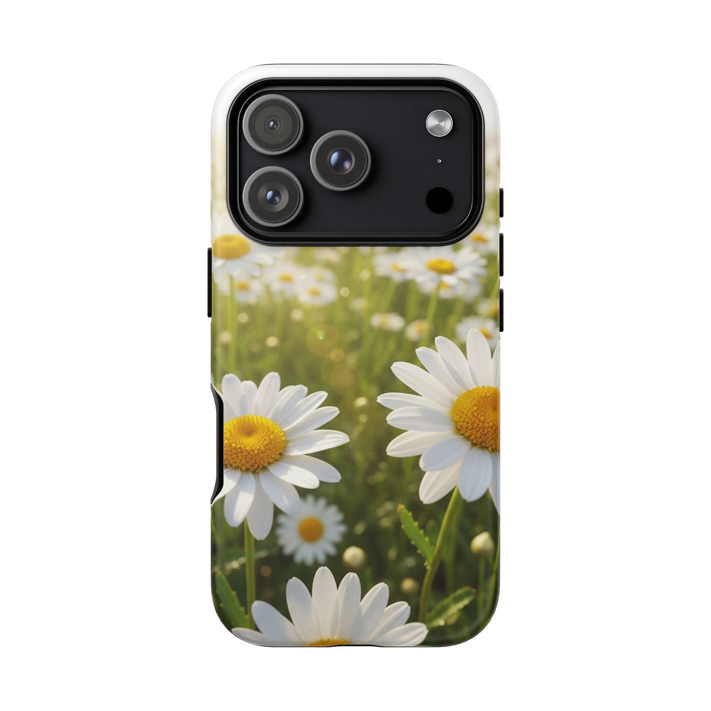 Daisy Phone Case – Floral Spring Field Tough Protective Case (iPhone, Samsung, Pixel)