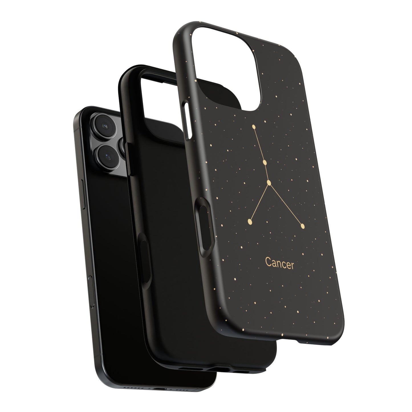 Cancer Zodiac Constellation Phone Case – Luxe Gold Celestial Cover