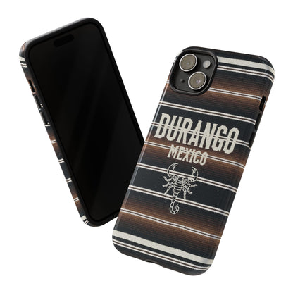 Durango Mexico Phone Case | Serape Scorpion Western Design | Mexican Heritage Tough Case for iPhone & Samsung
