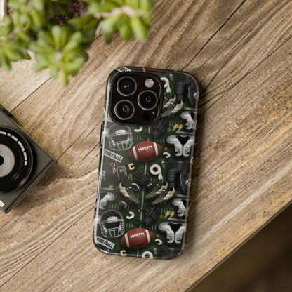 Football Pattern Phone Case – Sports Fan Tough Protective Game Day Case