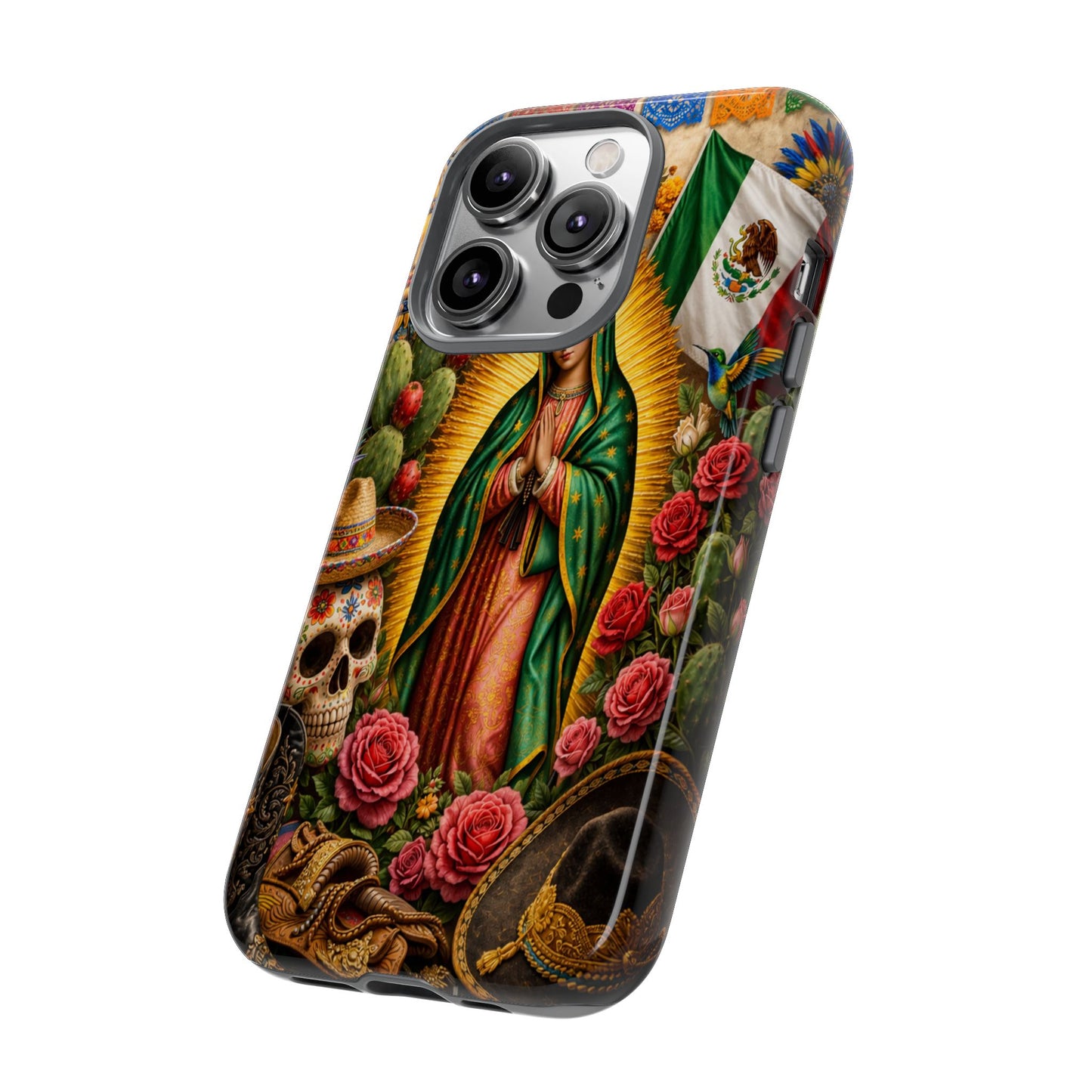 Virgen de Guadalupe Phone Case Mexican Floral iPhone Samsung Pixel Case