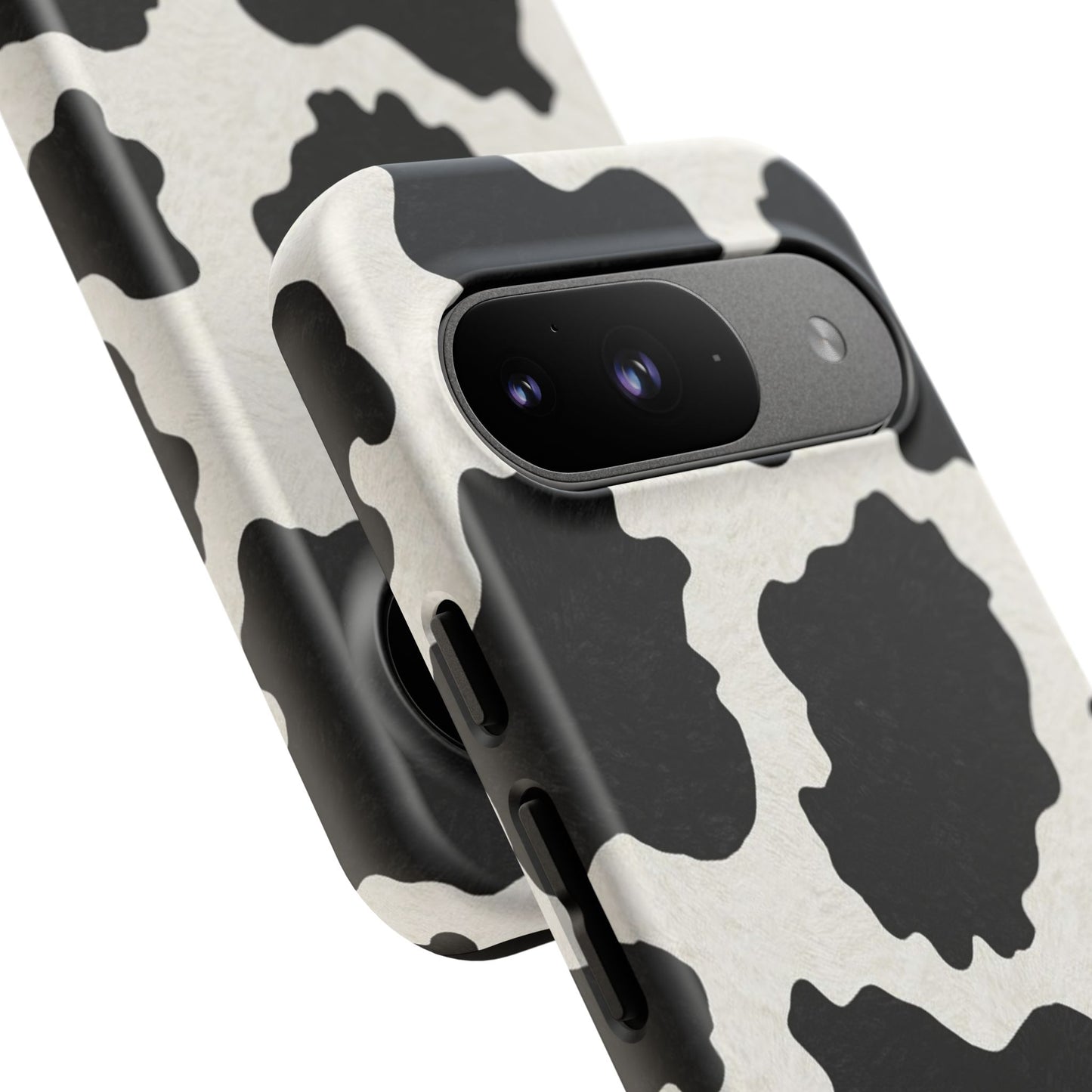 Black & White Cow Print Phone Case | Aesthetic Tough Protective Case