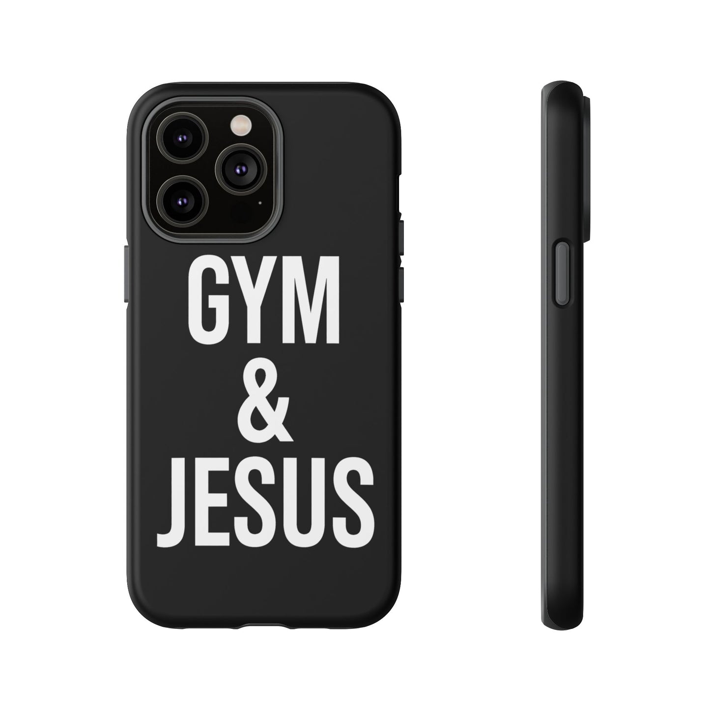 Gym & Jesus Phone Case Christian Faith Workout Gym Motivation Case