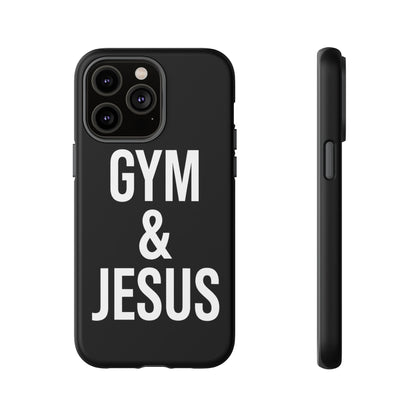 Gym & Jesus Phone Case Christian Faith Workout Gym Motivation Case