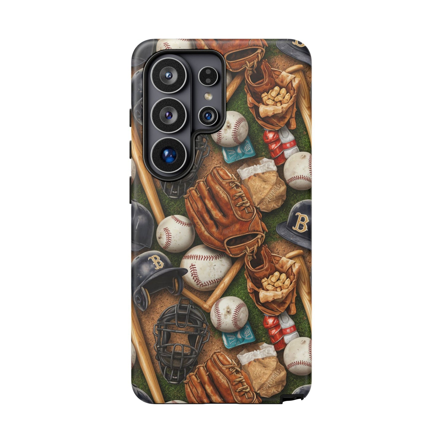 Baseball Gear Collage Phone Case – Vintage Baseball Equipment Sports Tough Case