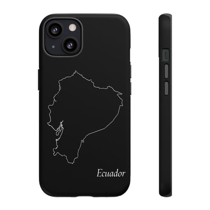 Ecuador Outline Phone Case – Minimal Country Map Tough Case (iPhone, Samsung, Pixel)