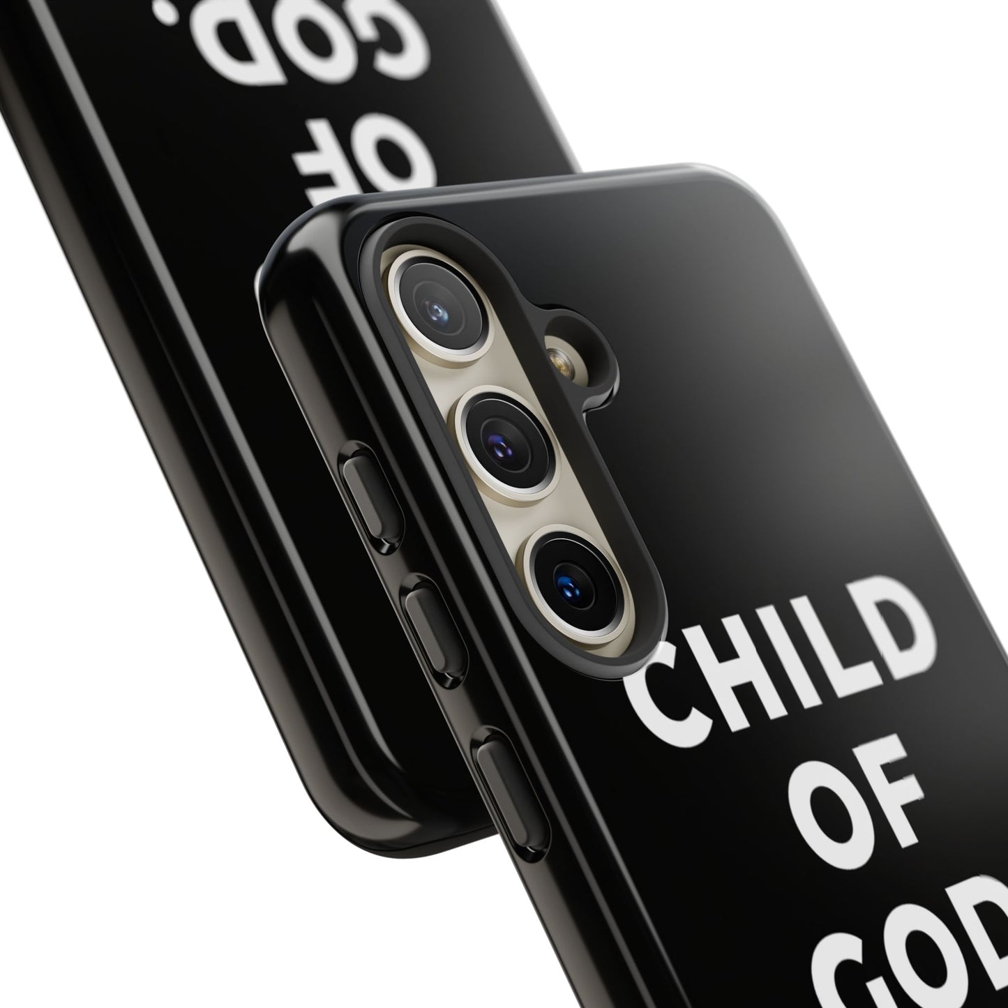 Child of God Phone Case Christian Black Aesthetic Cross Tough Cover