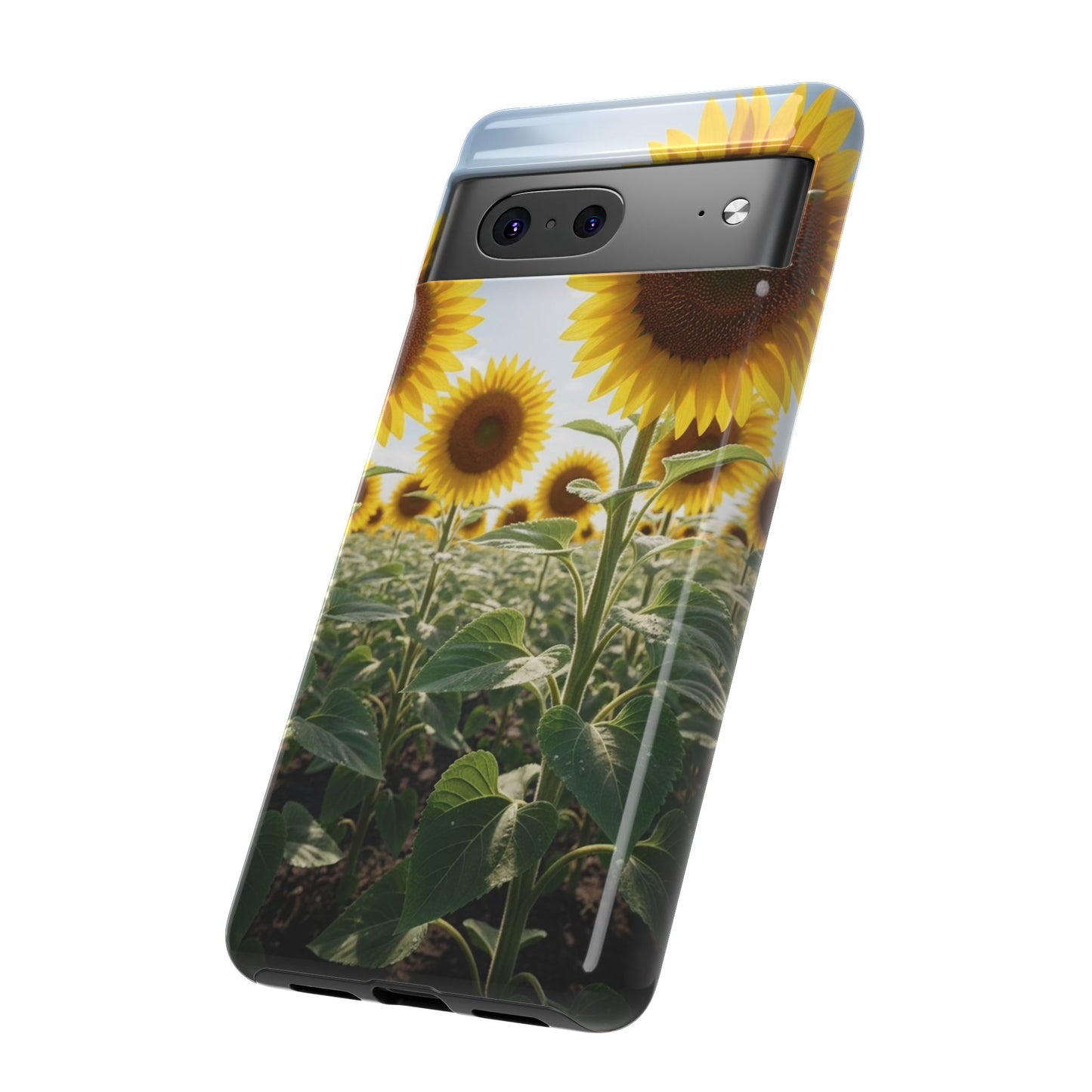 Sunflower Field Phone Case | Golden Hour Floral Aesthetic | Bright Summer Tough Case