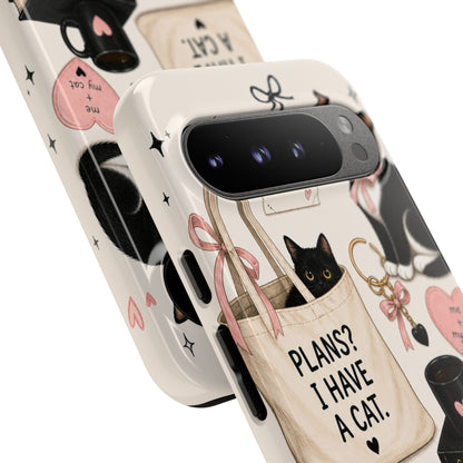 Cat Lover Phone Case | Plans? I Have A Cat Cute Aesthetic Cover