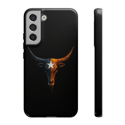 Texas Longhorn Skull Phone Case Western Cowboy Bull iPhone Samsung Cover