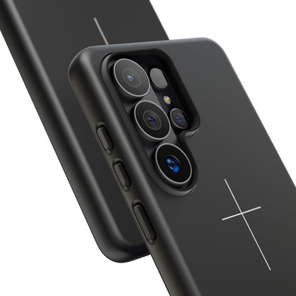 Trust in God Phone Case Minimal Cross Christian Black Tough Cover