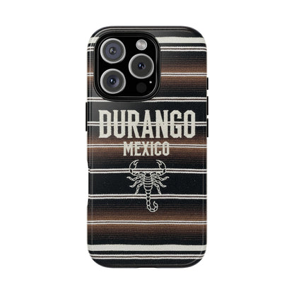 Durango Mexico Phone Case | Serape Scorpion Western Design | Mexican Heritage Tough Case for iPhone & Samsung