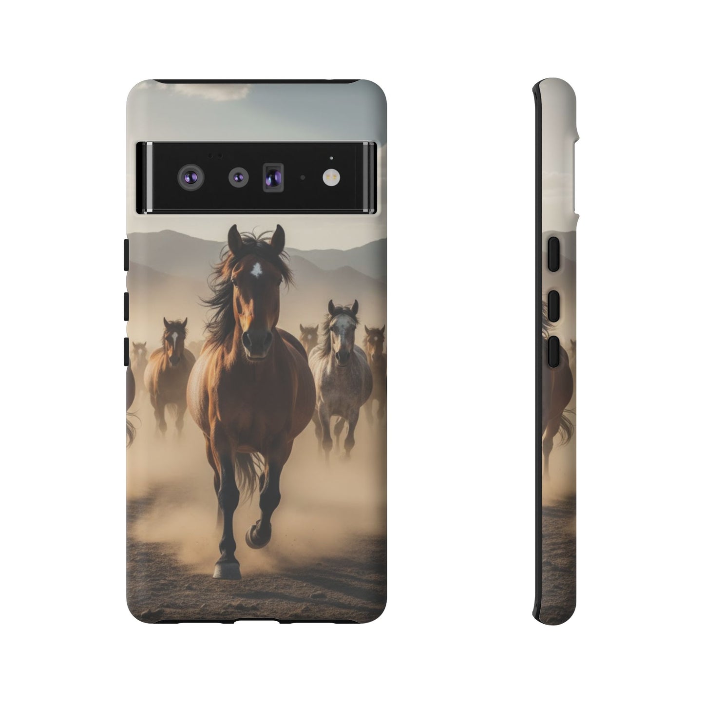 Running Horses Phone Case | Wild Mustang Herd Tough Protective Cover