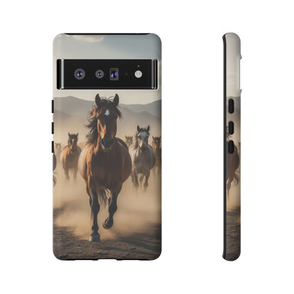 Running Horses Phone Case | Wild Mustang Herd Tough Protective Cover