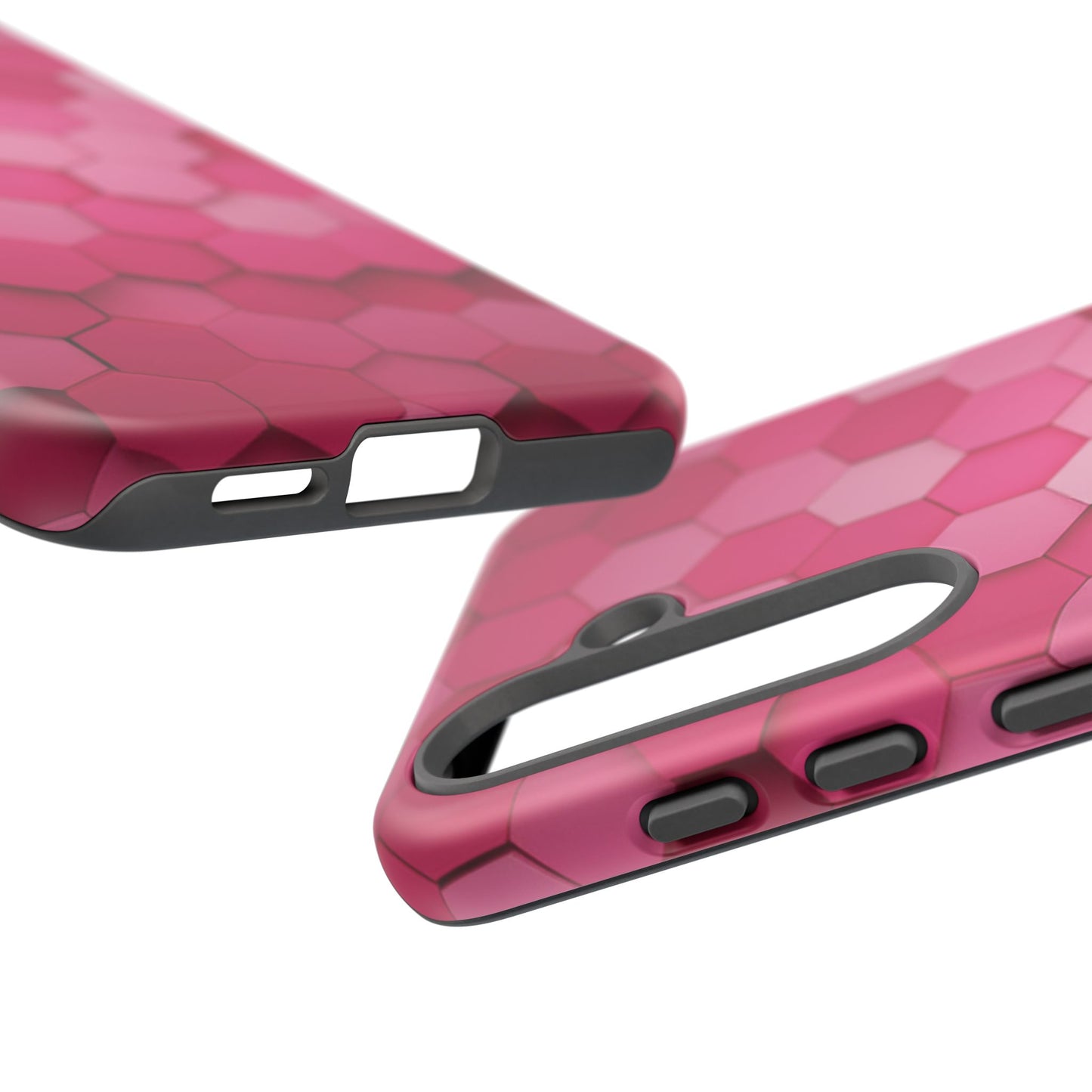 Hot Pink Hexagon Phone Case | Honeycomb Geometric Aesthetic | Cute Pink iPhone & Samsung Tough Protective Case