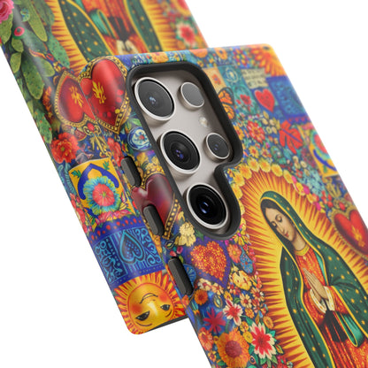 Virgin Mary Guadalupe Phone Case Mexican Folk Art Tough Cover iPhone Samsung
