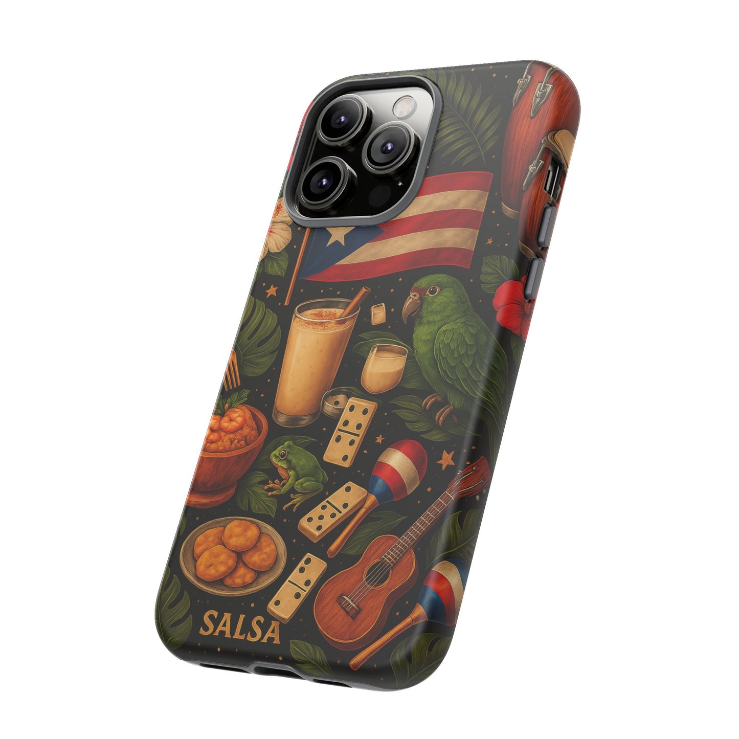 Puerto Rican Culture Phone Case | Boricua Icons Caribbean Aesthetic Tough Protective Case