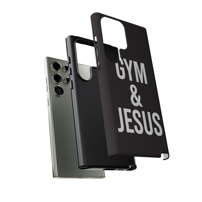 Gym & Jesus Phone Case Christian Faith Workout Gym Motivation Case
