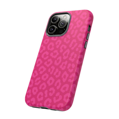 Hot Pink Leopard Print Phone Case – Bold Coquette Leopard Tough Case
