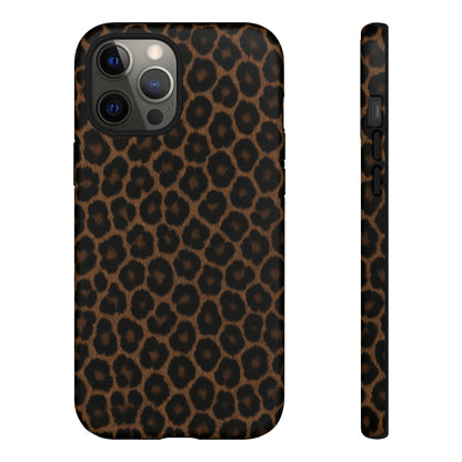Brown Leopard Print Phone Case | Classic Animal Print Aesthetic Tough Protective Case