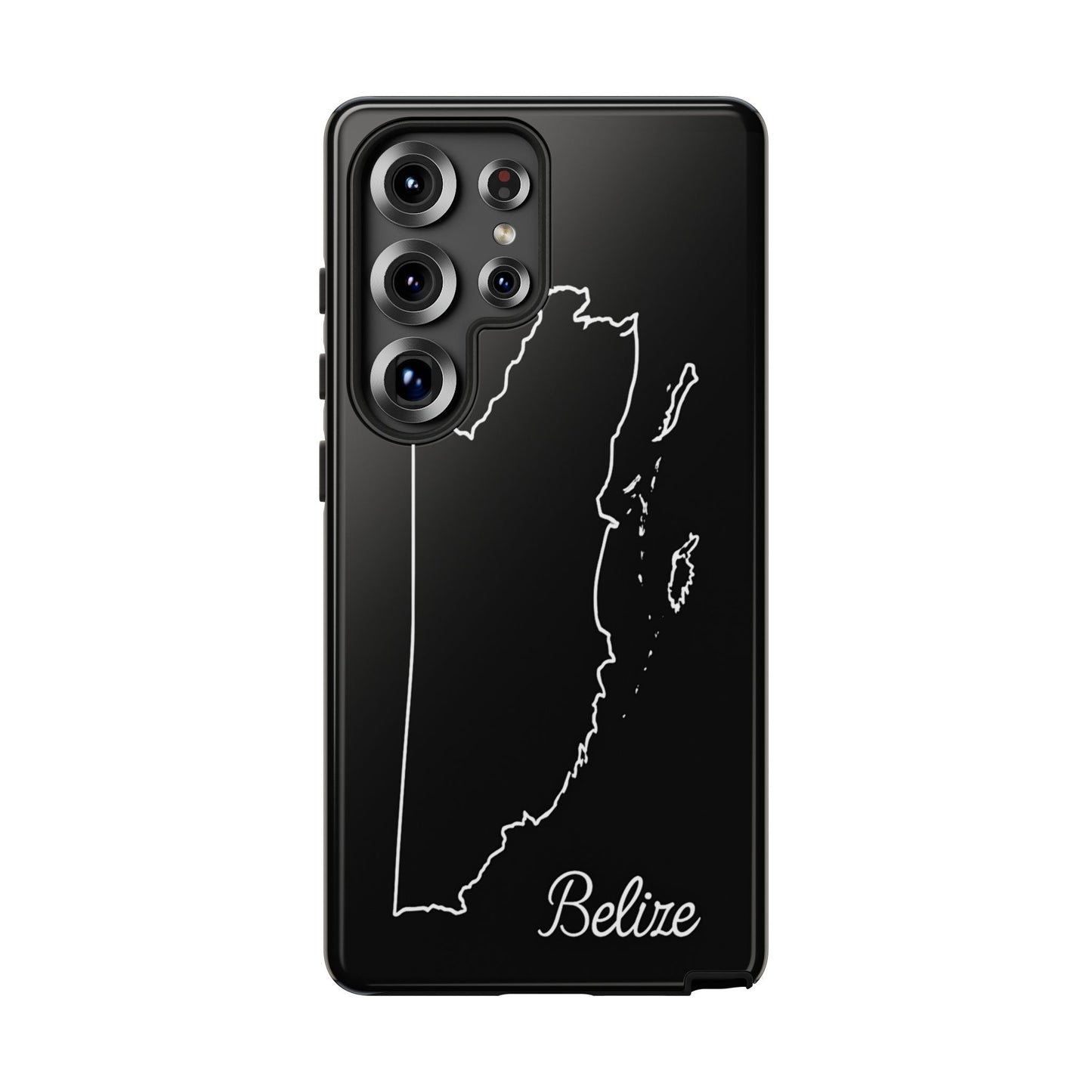 Belize Outline Phone Case – Minimal Country Map Tough Case (iPhone, Samsung, Pixel)