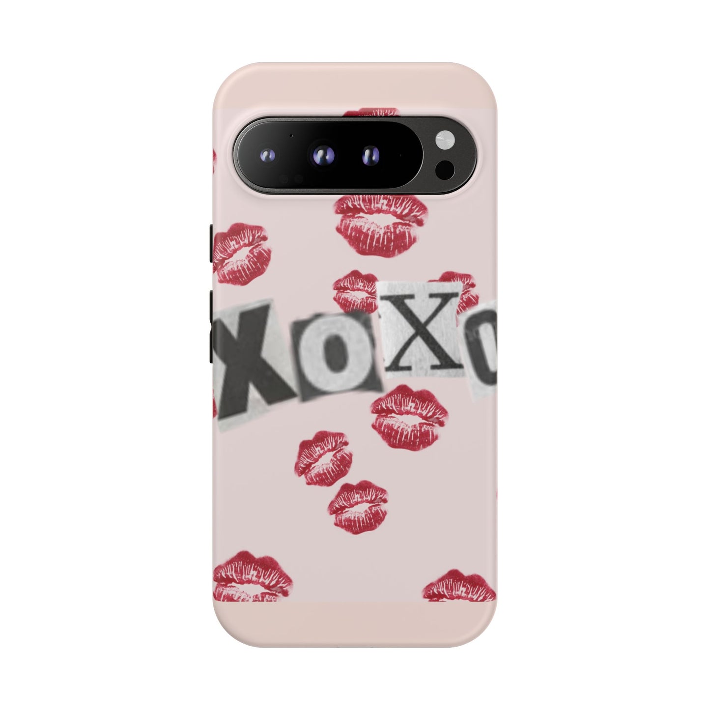 XOXO Kiss Print Phone Case | Coquette Valentine Aesthetic | Cute Pink Lipstick Kiss Tough Case for iPhone & Samsung
