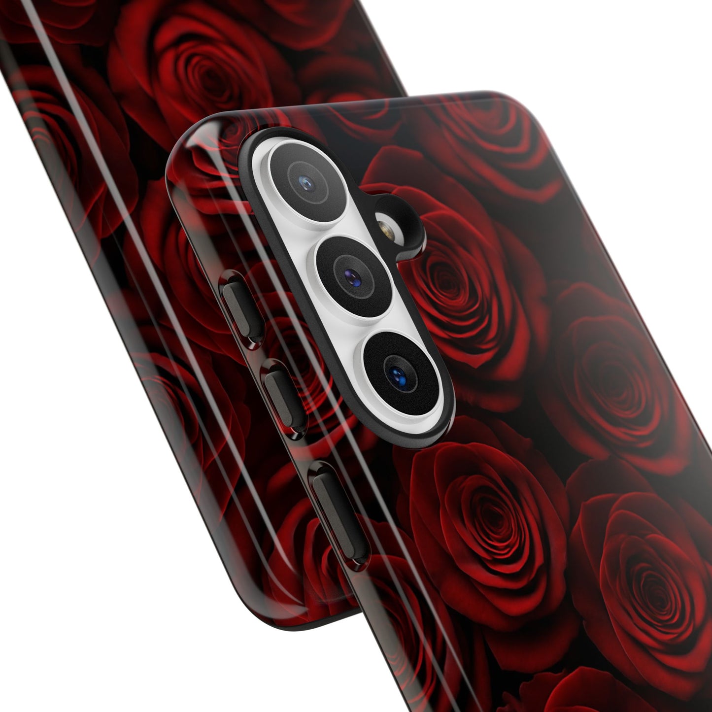 Dark Red Rose Phone Case – Gothic Floral Tough Case (iPhone, Samsung, Pixel)