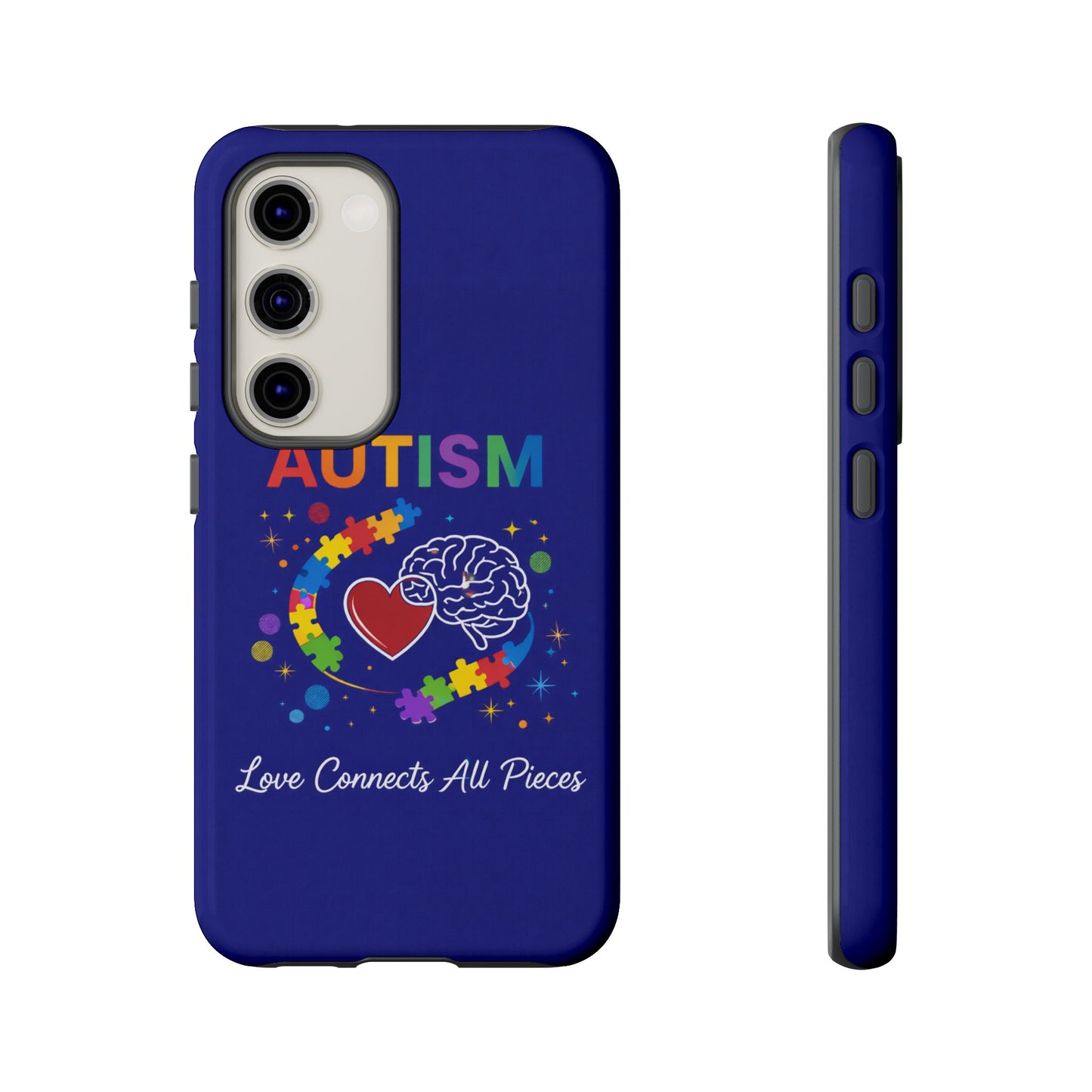 Autism Awareness Tough Case – "Love Connects All Pieces" Phone Case for Iphone, Samsung Galaxy and Pixel