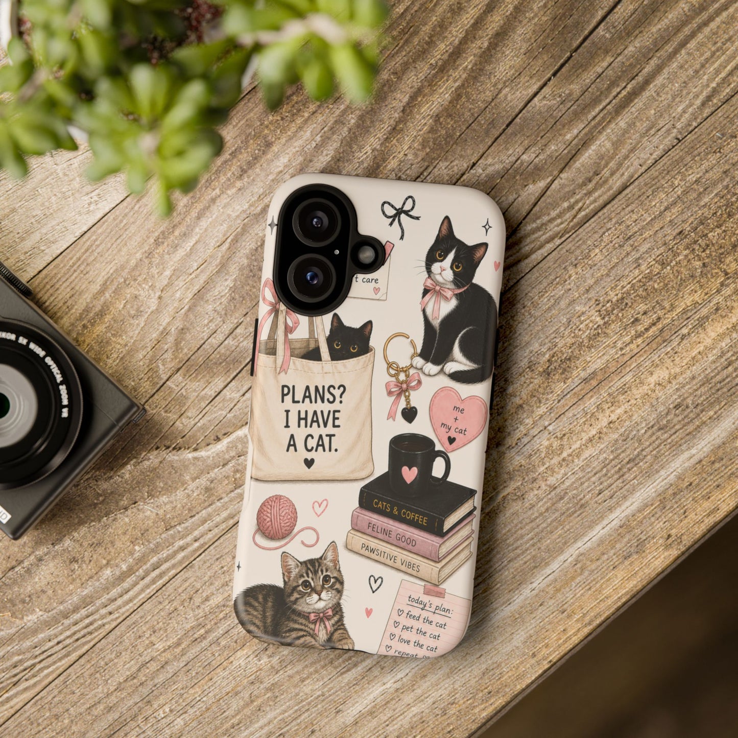 Cat Lover Phone Case | Plans? I Have A Cat Cute Aesthetic Cover