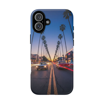 LA Sunset Boulevard Phone Case | Palm Tree Sunset Aesthetic | City Night Tough Case