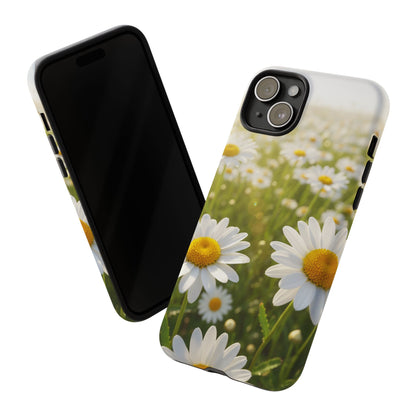 Daisy Phone Case – Floral Spring Field Tough Protective Case (iPhone, Samsung, Pixel)