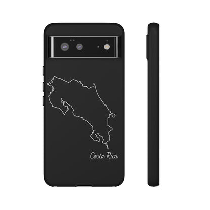 Costa Rica Outline Phone Case – Minimal Country Map Tough Case (iPhone, Samsung, Pixel)