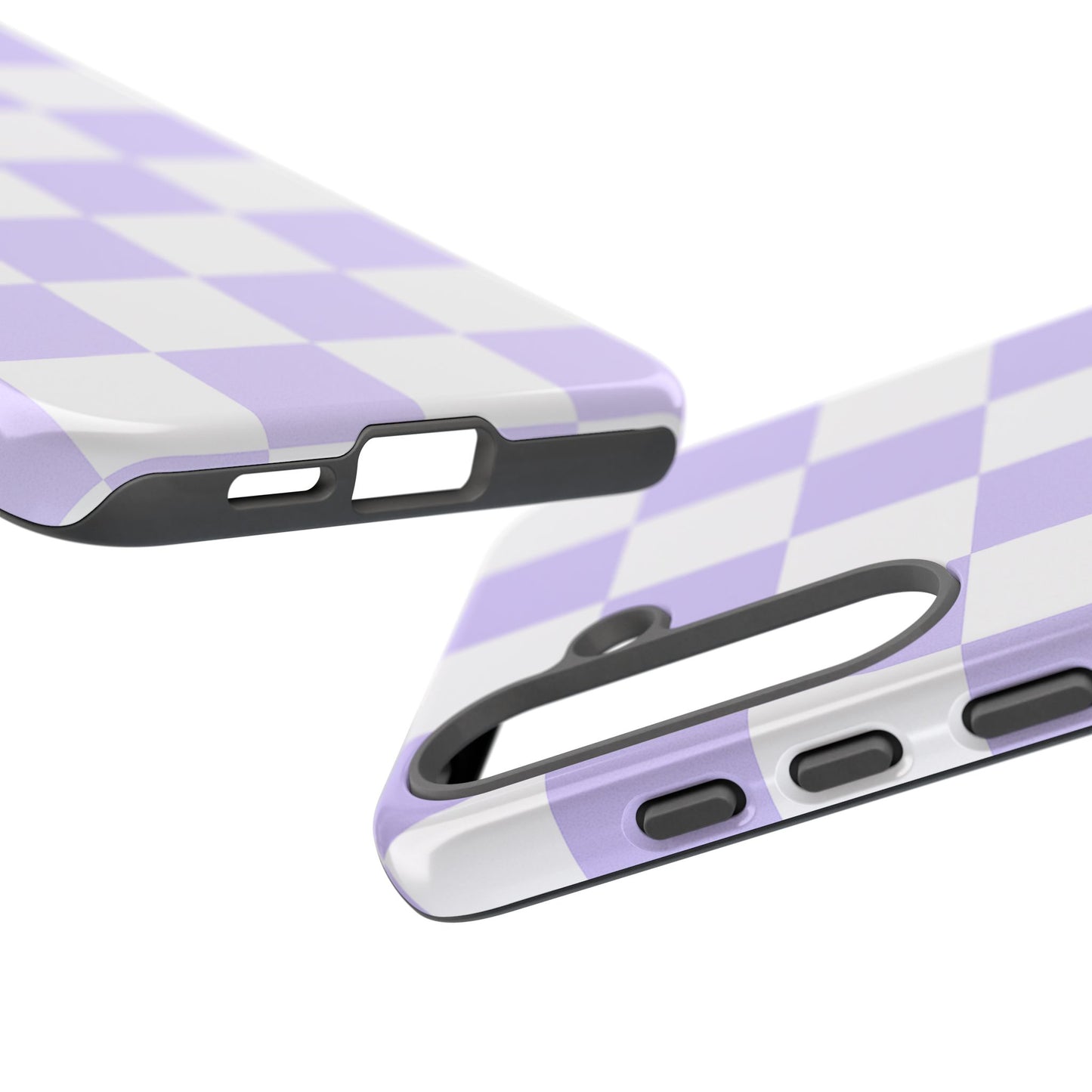 Lavender Checkerboard Phone Case | Pastel Aesthetic Checkered iPhone & Samsung Tough Case