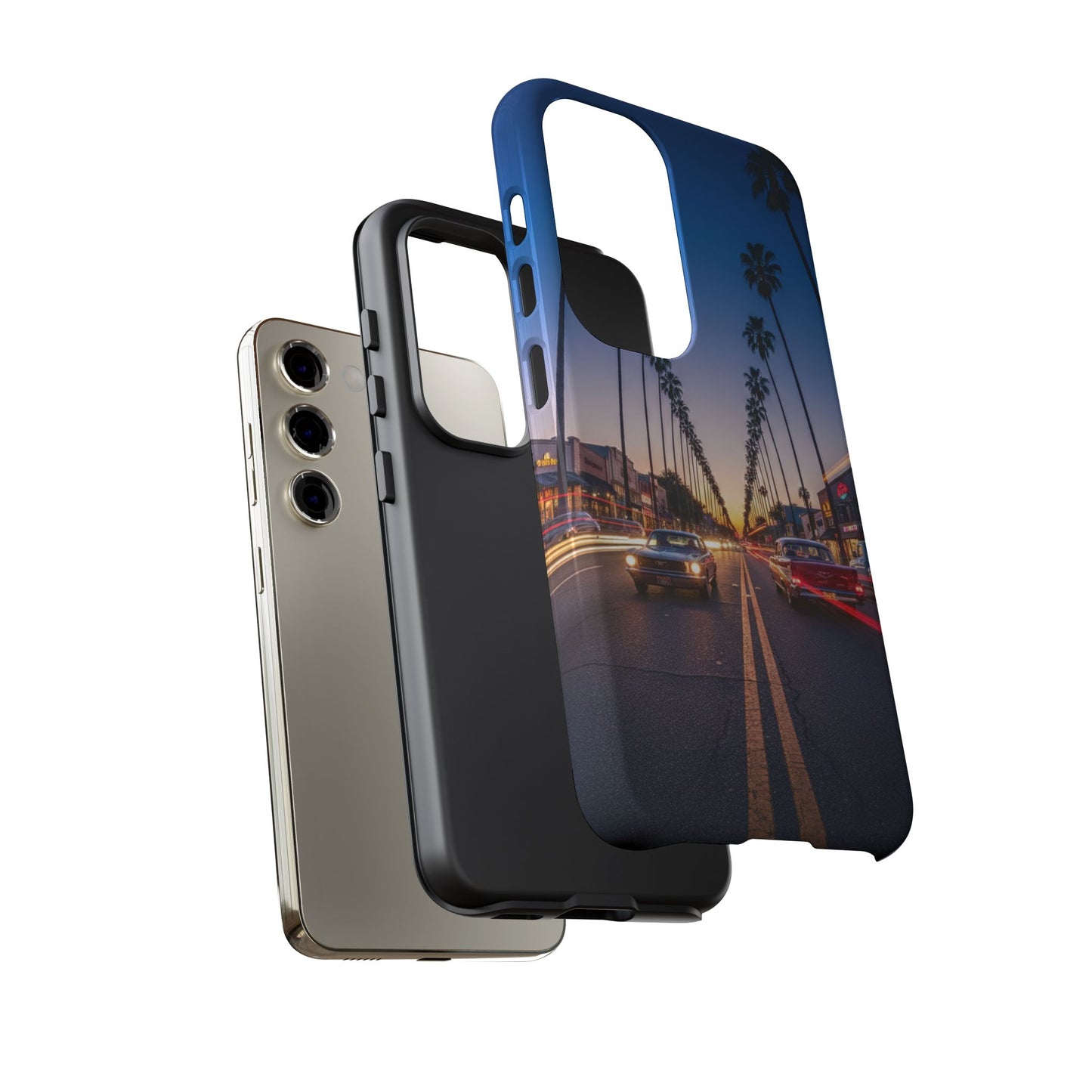 LA Sunset Boulevard Phone Case | Palm Tree Sunset Aesthetic | City Night Tough Case