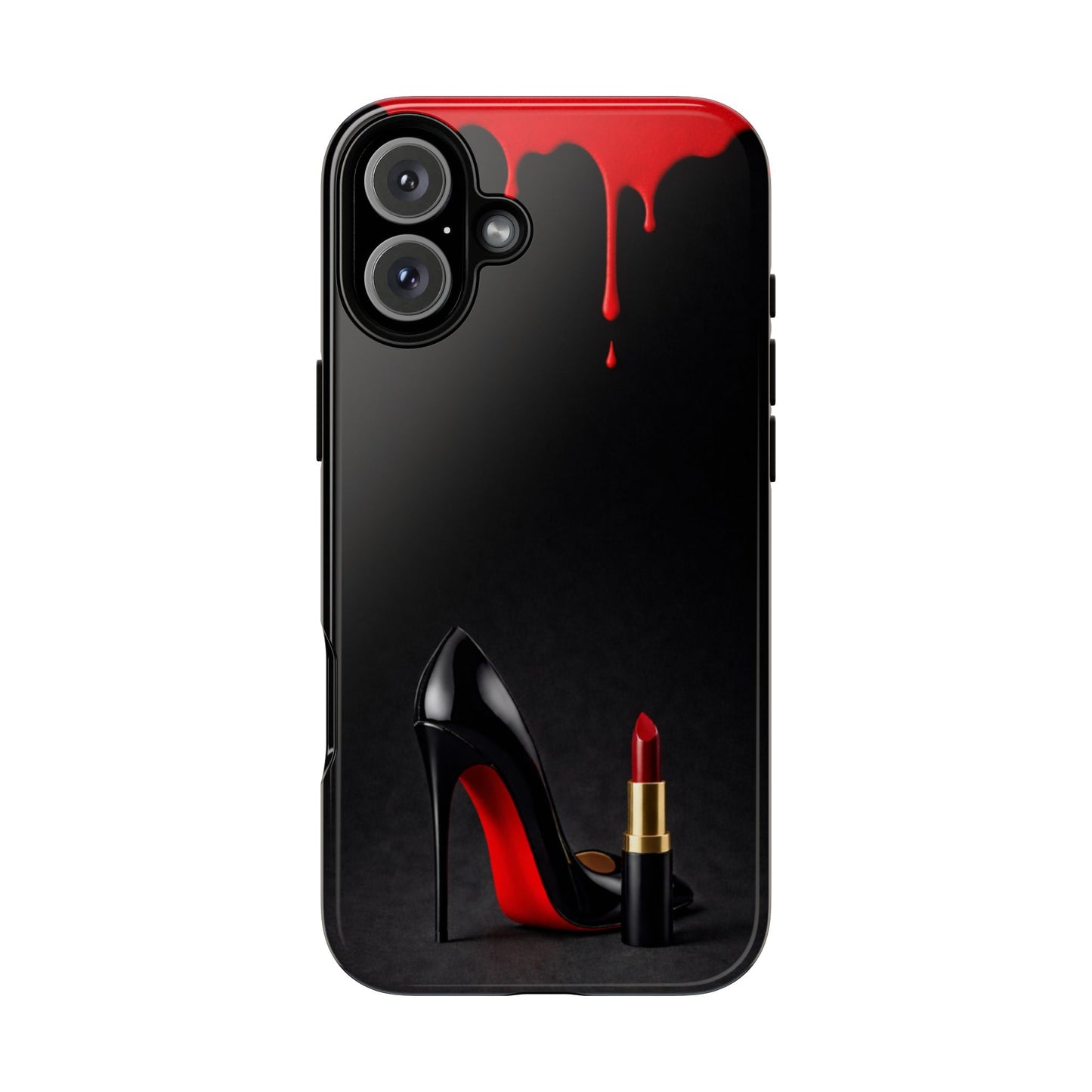 Dark Feminine Red Drip Phone Case – Gothic Glam Tough Cover