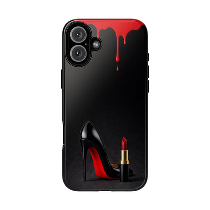 Dark Feminine Red Drip Phone Case – Gothic Glam Tough Cover
