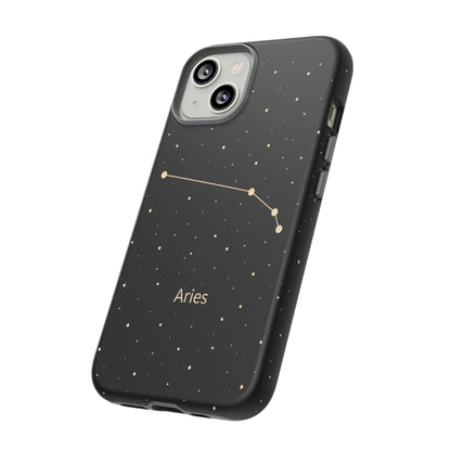 Aries Zodiac Constellation Phone Case – Luxe Gold Celestial Cover