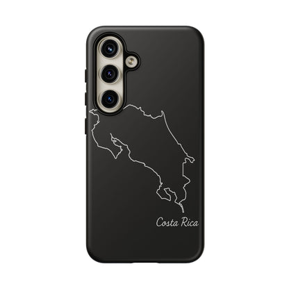 Costa Rica Outline Phone Case – Minimal Country Map Tough Case (iPhone, Samsung, Pixel)