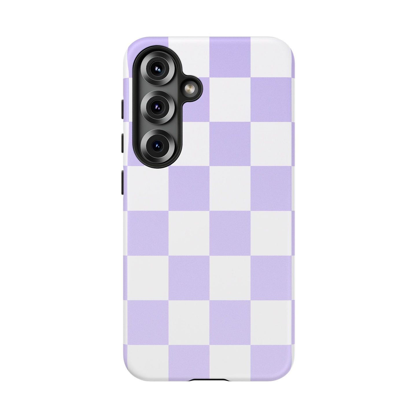 Lavender Checkerboard Phone Case | Pastel Aesthetic Checkered iPhone & Samsung Tough Case