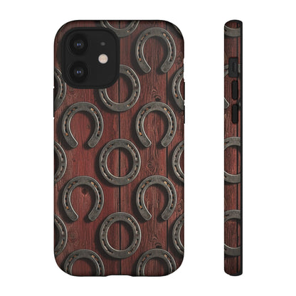 Rustic Horseshoe Western Phone Case – Cowboy Country Ranch Tough Case