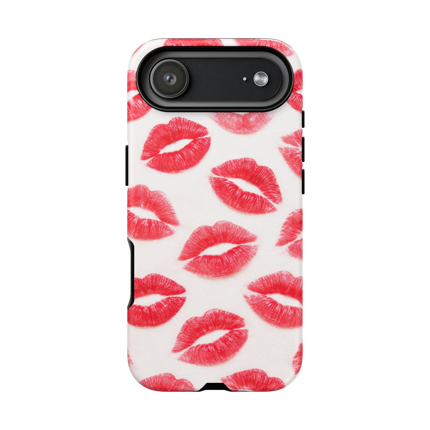 Red Lipstick Kiss Phone Case – Sexy Lip Print Pattern Tough Protective Cover