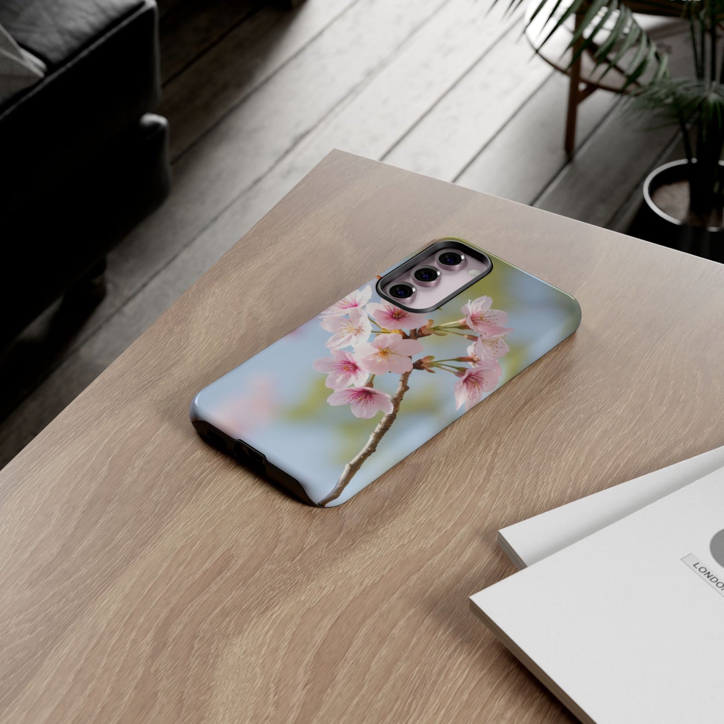 Cherry Blossom Phone Case – Pink Floral Tough Case (iPhone, Samsung Galaxy, Pixel)