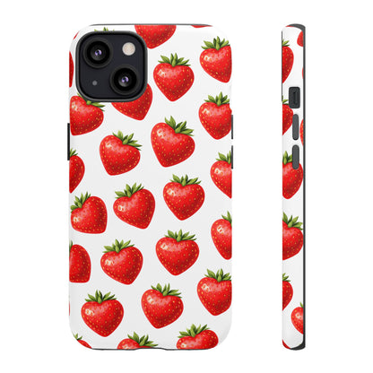 Cute Strawberry Phone Case – Aesthetic Fruit Pattern Protective Cover for Iphone, Samsung Galaxy and Pixel