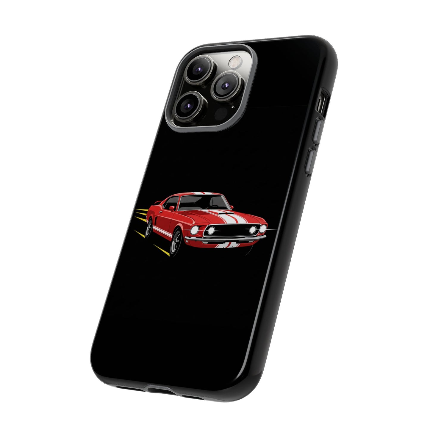 Red Muscle Car Phone Case – Classic Car Racing Tough Protective Case